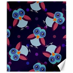 Owl Pattern Background Canvas 8  X 10  by Wegoenart