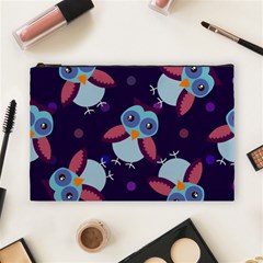 Owl Pattern Background Cosmetic Bag (large) by Wegoenart