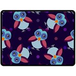 Owl Pattern Background Fleece Blanket (Large)  80 x60  Blanket Front