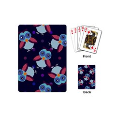 Owl Pattern Background Playing Cards Single Design (mini) by Wegoenart