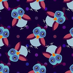 Owl Pattern Background Play Mat (square)