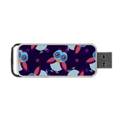 Owl Pattern Background Portable Usb Flash (one Side) by Wegoenart