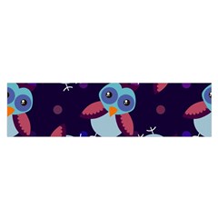 Owl Pattern Background Oblong Satin Scarf (16  X 60 ) by Wegoenart