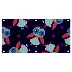 Owl Pattern Background Banner And Sign 4  X 2 