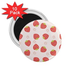 Strawberries Pattern Design 2 25  Magnets (10 Pack)  by Wegoenart