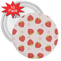 Strawberries Pattern Design 3  Buttons (10 Pack)  by Wegoenart