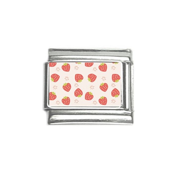 Strawberries Pattern Design Italian Charm (9mm)