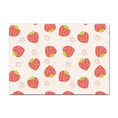 Strawberries Pattern Design Sticker A4 (10 Pack) by Wegoenart