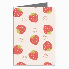 Strawberries Pattern Design Greeting Cards (pkg Of 8) by Wegoenart