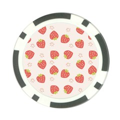 Strawberries Pattern Design Poker Chip Card Guard by Wegoenart