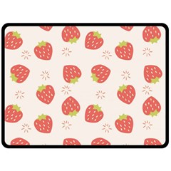 Strawberries Pattern Design Fleece Blanket (large)  by Wegoenart