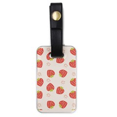 Strawberries Pattern Design Luggage Tag (one Side) by Wegoenart