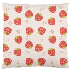 Strawberries Pattern Design Large Flano Cushion Case (two Sides) by Wegoenart