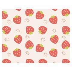 Strawberries Pattern Design Double Sided Flano Blanket (medium)  by Wegoenart