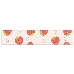 Strawberries Pattern Design Small Flano Scarf by Wegoenart