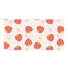 Strawberries Pattern Design Satin Wrap 35  X 70  by Wegoenart