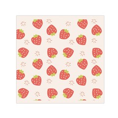 Strawberries Pattern Design Square Satin Scarf (30  X 30 ) by Wegoenart