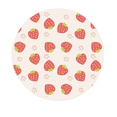 Strawberries Pattern Design Mini Round Pill Box (pack Of 3) by Wegoenart