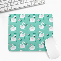 Elegant Swan Seamless Pattern Large Mousepad by Wegoenart