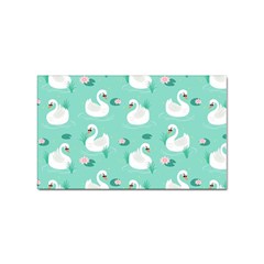 Elegant Swan Seamless Pattern Sticker (rectangular) by Wegoenart