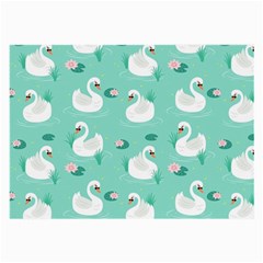 Elegant Swan Seamless Pattern Large Glasses Cloth (2 Sides) by Wegoenart