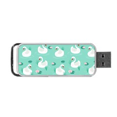 Elegant Swan Seamless Pattern Portable Usb Flash (one Side) by Wegoenart