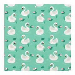 Elegant Swan Seamless Pattern Banner And Sign 3  X 3  by Wegoenart