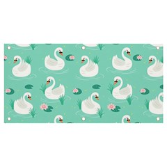 Elegant Swan Seamless Pattern Banner And Sign 4  X 2 