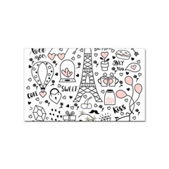 Big Collection With Hand Drawn Object Valentine Day Sticker Rectangular (10 Pack) by Wegoenart