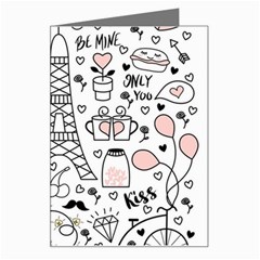 Big Collection With Hand Drawn Object Valentine Day Greeting Card by Wegoenart