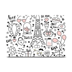 Big Collection With Hand Drawn Object Valentine Day Plate Mats by Wegoenart