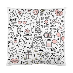 Big Collection With Hand Drawn Object Valentine Day Standard Cushion Case (two Sides) by Wegoenart