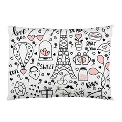 Big Collection With Hand Drawn Object Valentine Day Pillow Case (two Sides) by Wegoenart