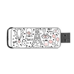 Big Collection With Hand Drawn Object Valentine Day Portable Usb Flash (two Sides) by Wegoenart