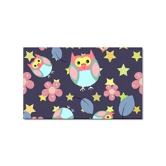 Owl Star Pattern Background Sticker Rectangular (100 Pack) by Wegoenart