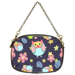 Owl Star Pattern Background Chain Purse (two Sides) by Wegoenart