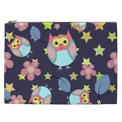 Owl Star Pattern Background Cosmetic Bag (xxl) by Wegoenart