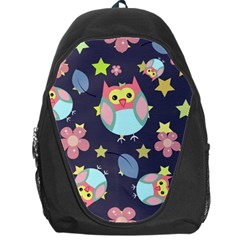 Owl Star Pattern Background Backpack Bag by Wegoenart