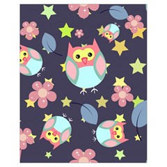 Owl Star Pattern Background Drawstring Bag (small) by Wegoenart