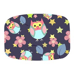 Owl Star Pattern Background Mini Square Pill Box by Wegoenart