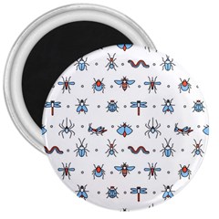 Insect Icon Seamless Pattern 3  Magnets by Wegoenart