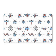 Insect Icon Seamless Pattern Magnet (rectangular) by Wegoenart