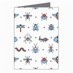 Insect Icon Seamless Pattern Greeting Card by Wegoenart