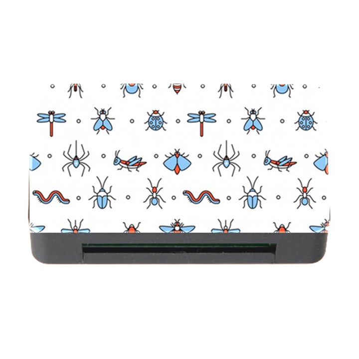 Insect Icon Seamless Pattern Memory Card Reader with CF