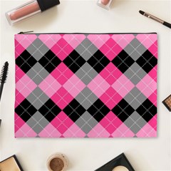 Seamless Argyle Pattern Cosmetic Bag (xl) by Wegoenart