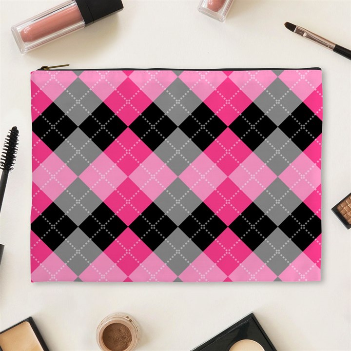 Seamless Argyle Pattern Cosmetic Bag (XL)