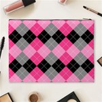 Seamless Argyle Pattern Cosmetic Bag (XL) Back