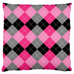 Seamless Argyle Pattern Large Cushion Case (two Sides) by Wegoenart