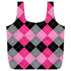 Seamless Argyle Pattern Full Print Recycle Bag (xxl) by Wegoenart