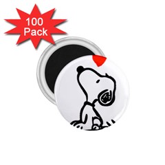 Snoopy Love 1 75  Magnets (100 Pack) 